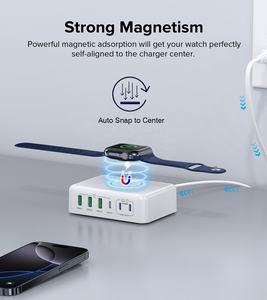 <span class=keywords><strong>Cargador</strong></span> de Viaje HNT 170W 3A3C, Bloque de Carga USB C, <span class=keywords><strong>Enchufe</strong></span> US/EU para iPhone 17 16 15 14 13, Inalámbrico para <span class=keywords><strong>Apple</strong></span> <span class=keywords><strong>Watch</strong></span> - Product Image 2