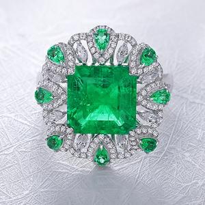 Anello di Fidanzamento <span class=keywords><strong>Miss</strong></span> Jewelry Nuovo Design in Oro 18k e Argento Sterling 925 con Pietra CZ Taglio Principessa per Donne - Product Image 3