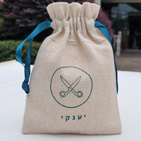 Sacs-cadeaux en ruban de lin naturel 8x11cm 9x12cm 10x15cm 13x17cm 50 pcs/Lot sac à poussière en jute pochette à bijoux