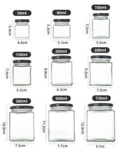 Chất Lượng Tốt 8Oz 12Oz 16Oz 240Ml 350Ml 500Ml 730Ml Gia Vị Mật Ong Mứt Thực Phẩm Lưu Trữ Chai Thủy Tinh & Lọ Với Nắp - Product Image 3