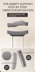 Телескопические костыли MSMT из алюминия, портативные, медицинские, для взрослых, оптом, складные, подмышечные, для инвалидов, регулируемые по высоте - Product Image 6