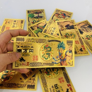 Dizaines de designs, Anime japonais, Série <span class=keywords><strong>Dragon</strong></span> <span class=keywords><strong>Ball</strong></span>, Billets de banque en feuille d'or, Monnaie commémorative Goku, Feuille dorée double face - Product Image 6