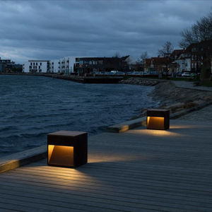 Lámpara de Jardín Tipo Bollard, Libre de Mantenimiento, Color Naranja Marrón, con Luces de Exterior de Corten - Product Image 3