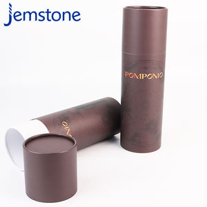 Fournisseurs expérimentés logo imprimé personnalisé kraft artisanat cylindre tube de papier emballage avec couvercle - Product Image 2