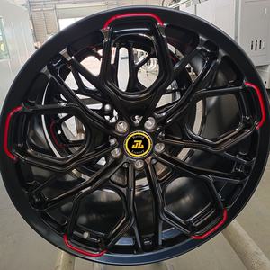 JZ Juego de 1 Llanta Forjada 5x130 5x120mm, Llantas de Aleación de Aluminio Negro Cepillado para Autos de Pasajeros 992 991 997 M3 M4 M5 <span class=keywords><strong>M8</strong></span> - Product Image 4