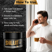 Résine de Shilajit Pur de l'Himalaya OEM, Riche en Plus de 85 Oligo-éléments, Acide Fulvique, Qualité Or, Liquide Oral pour le Soutien Immunitaire