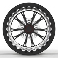 Jantes de voiture forgées sur mesure pour la course de dragster 15x10 17x10 18x10 18x10.5 5x120 5x115 5x139.7 Beadlock pour Mustang Hellcat Ford