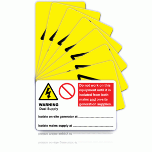 Custom Solar Adhesive ABS Safety Stickers: Laser Engraved PV System Warning Labels for Solar Facilities - Product Image 5