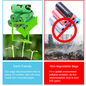 Sacs écologiques <span class=keywords><strong>Pla</strong></span> 100% pour petit chiot, biodégradables, outils d'extérieur pour animaux domestiques, toilette des chats, nettoyage des ordures, pochette de rangement pour chiens - Product Image 6