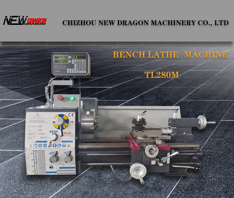 (CJM280) manual lathe 38mm spindle bore mini metal lathe machine TL280MX500mm