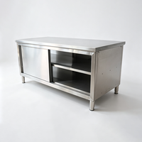 Table de travail en acier inoxydable avec étagère inférieure, assemblée, robuste, pour la cuisine des restaurants, la préparation des aliments