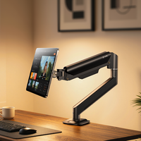 Support universel flottant pour tablette, fixation de bureau, bras magnétique à ressort à gaz pour moniteur portable 14 pouces, pivotant à 360°, support ergonomique, direct usine