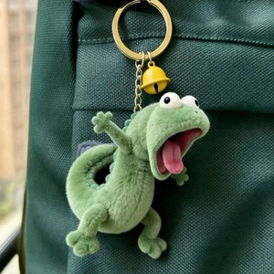 Divertido Llavero de Peluche Tridimensional de Lagarto Verde Menta Súper Lindo, Muñeco Suave de Algodón PP - Product Image 5