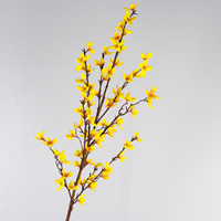 Bunga Forsythia Kuning Kain Buatan Berkualitas Tinggi Modern Ramah Lingkungan untuk Thanksgiving, Wisuda, Natal, Halloween