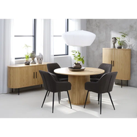 Combohome Table d'appoint en bois couleur bambou naturel-D:50 cm Table basse circulaire pour salon
