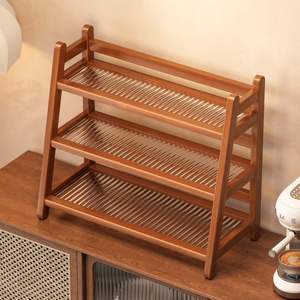 Desktop Standing Type Double Tier Multi-Layer <b>Storage</b> <b>Rack</b> with Draining for <b>Kitchen</b> Flower and Cup <b>Racks</b> - Product Image 1