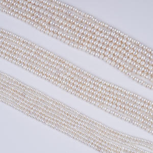 Perlas de Agua Dulce Blancas Naturales de 3-3.5mm para Joyería Hecha a Mano, Perlas de Forma Irregular, Materiales Elegantes para Usar con Perlas - Product Image 5