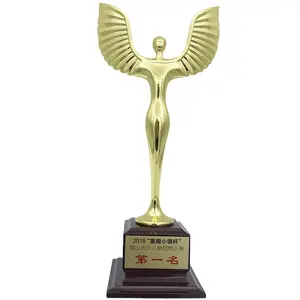 एन्जिल धातु ऑस्कर मूर्तिकला ट्रॉफी देवी के छोटे मॉडल रचनात्मक धातु ट्रॉफी पुरस्कार