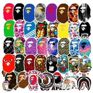50支酷热卖猴子猿头像涂鸦贴纸装饰家居桌瓶杯手机笔记本标志贴纸