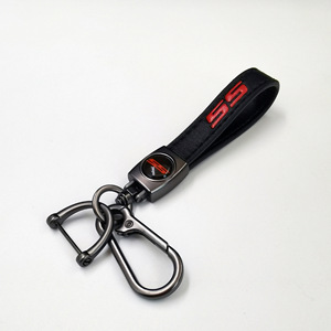 2024 da dây móc Keychain Gunmetal khóa tự động xe logo Keychain cho nam giới phụ nữ với tất cả các thương hiệu logo - Product Image 2
