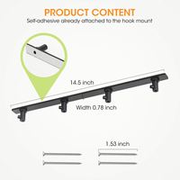 Support mural double niveau en acier inoxydable pour accessoires de robot culinaire avec rangement pour fouet et spatule, pour 4 accessoires