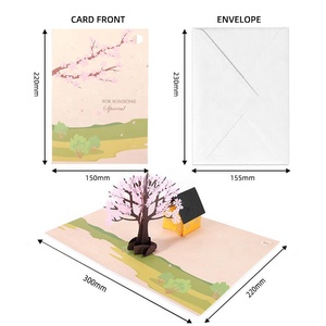 Bán buôn Trung Quốc nhà sản xuất kỷ niệm lời mời đám cưới 3D Pop Up âm nhạc thiệp chúc mừng - Product Image 5