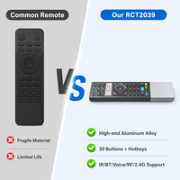 Control Remoto Inteligente de Voz JCXK RCT2039 ODM, Duradero, de Aluminio, para Cine en Casa, con IR Personalizado, Recargable y Programable