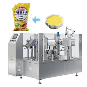 Automatic Liquid Sachet Filling Packaging Machine Honey Mustard Sauce Spout Ketchup Pouch Doypack Machine