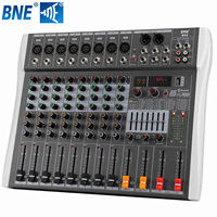 Console de mixage audio professionnelle 8 voies MX8, égaliseur 7 bandes, Bluetooth, 8 canaux, avec 99 effets numériques DSP, carte son audio