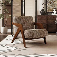Ensemble de fauteuils d'appoint en bois moderne, fauteuil avec dossier, design modulaire fait à la main pour la chambre à coucher, la salle à manger, le salon, usage domestique
