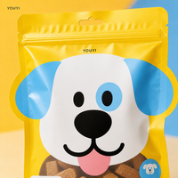 Sacs à friandises pour animaux de compagnie imprimés sur mesure, pochettes à friandises pour chiens découpées sur mesure avec forme personnalisée et fermeture à glissière pour l'emballage de nourriture pour animaux de compagnie en détail