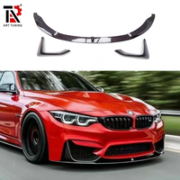 Lèvre avant en fibre de carbone sèche pour BMW F80 M3 F82 M4, style MP, séparateur de pare-chocs
