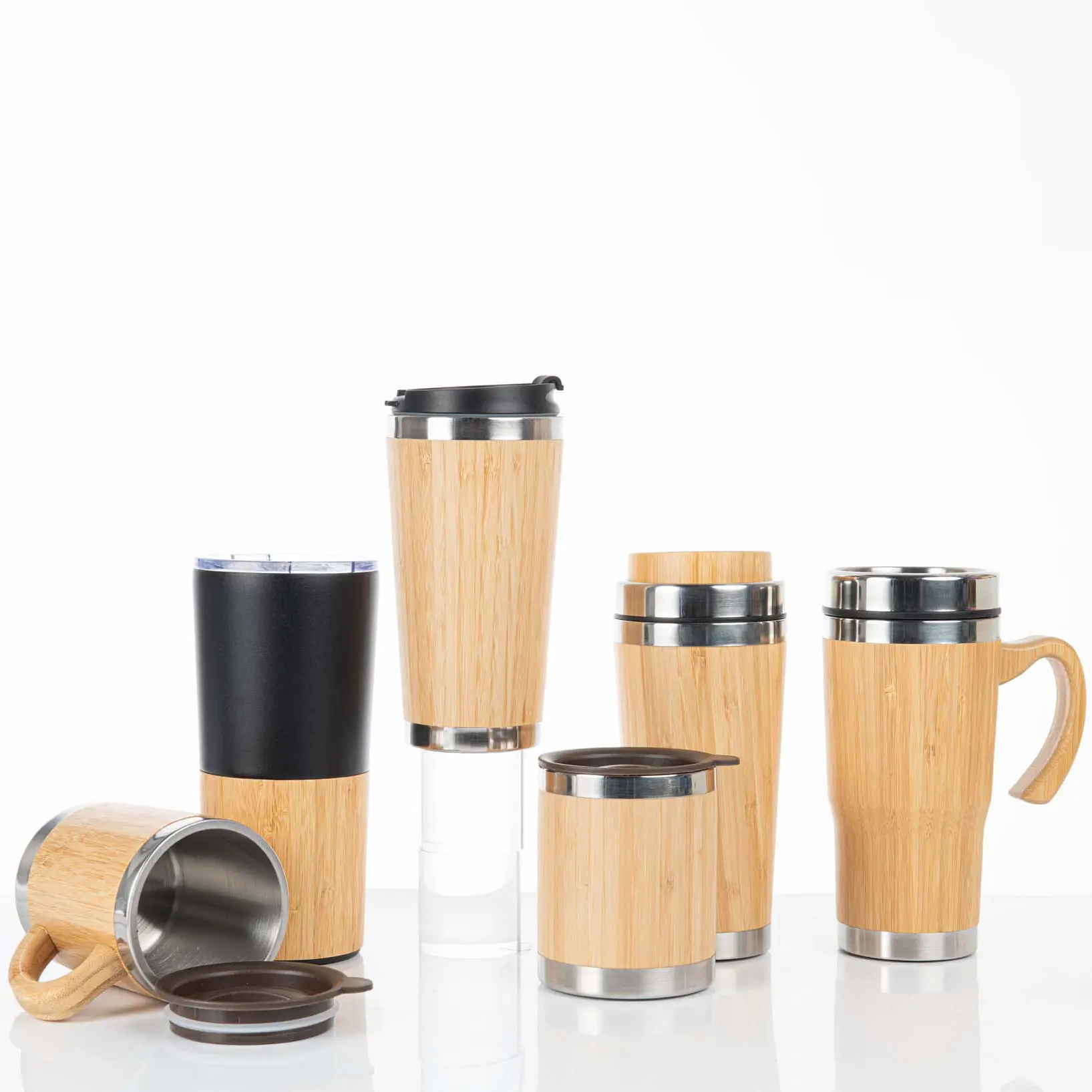 Популярные бамбуковые бутылки для воды из нержавеющей стали, деревянные бутылки для воды в натуральном стиле, Вакуумная чашка