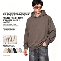 Sweat-shirt imprimé en molleton bouclette texturé mélangé, lignes de panneaux déstructurées, sans poches, pull-over, luxe discret, hoodie Heather Matrix