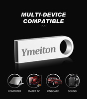 Ymeiton C3 Flashdisk USB 2.0, Pen Drive logam panjang 2GB 4GB 8GB 32GB 128GB 16GB 64GB