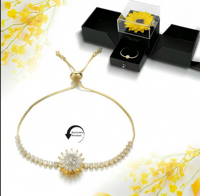 Collier en forme de tournesol artificiel Novirassine, cadeau pour femme, fille, petite amie, épouse, maman, avec boîte cadeau pour la fête des mères