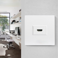 Panel Multimedia HD 4K Integrado con 2 Tomas de Corriente de 3A, Estilo Vertical, 86mm