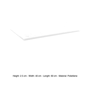Planche à découper en polyéthylène blanc 60 × 40 × 2,5 h cm, sans butée de positionnement - Product Image 3