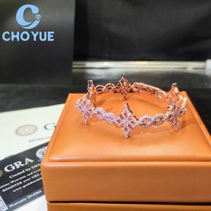 New Arrival 925 Sterling <b>Silver</b> Moissanite Cuban Link Bracelet Cross Bracelet Iced Out Jewelry <b>Men</b> Women Pass Diamond Test - Product Image 4