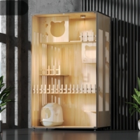 Villa de luxe en bois pour chat, lit-nid, cage en bois pour animaux, vitrine pour chat, maison pour chat