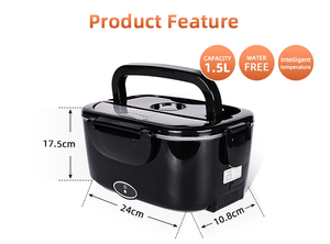 Boîte à <span class=keywords><strong>lunch</strong></span> chauffante électrique rechargeable portable <span class=keywords><strong>12v</strong></span> pour voiture, bureau et maison Boîte à <span class=keywords><strong>lunch</strong></span> thermique USB - Product Image 2