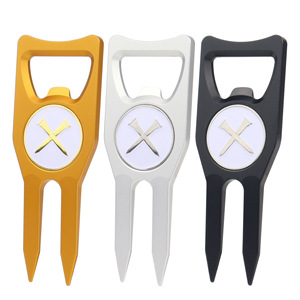 Aluminum Alloy <b>Golf</b> Fork With Bottle Opener And Magnetic Ball Marker Multifunctional For <b>Golf</b> Gear - Product Image 3