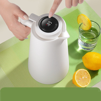 1L Grande Capacité Affichage de la Température Isolé Thermos Pot Eau Chaude Café Théière Thermos Bouilloire Joint Flacons à Vide sans air