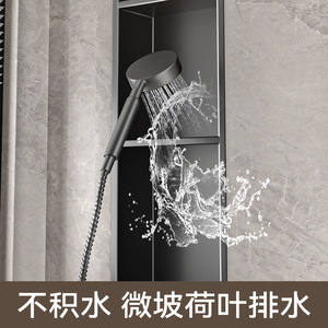 Built In Bathroom Niche Shelf Custom Metal Wall Cabinet Recessed Storage Rack Rectangle Durable 8 11 9in Depth - Product Image 2