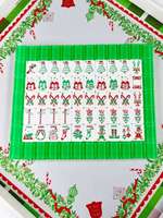 Tuiles de Mahjong Américaines Rouge Joyeux Noël, Ensemble de 160 Tuiles, Design Père Noël, Rennes et Traîneau, En Stock, Personnalisation OEM/ODM