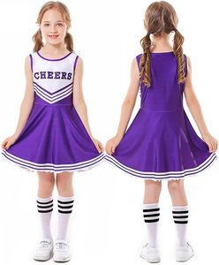 Disfraz de animadora para niñas, vestido de traje de animadora para fiesta de Halloween, regalo de <span class=keywords><strong>cumpleaños</strong></span> de 3 a 10 años - Product Image 1