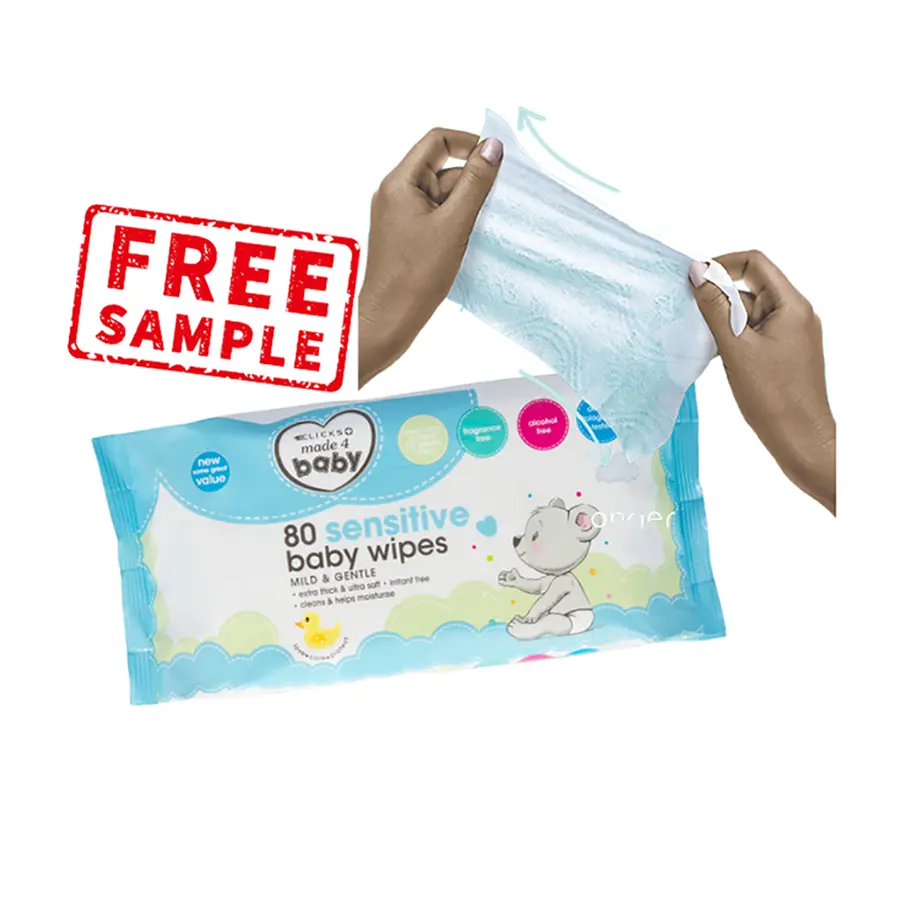 Kostenlose Proben Hochwertige Reinigung Neugeborene Tücher Empfindliche Haut Geeignete Mini-Nass gewebe für Babys