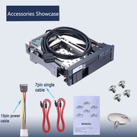 Unestech Festival 5.25 pouces interne double HDD/SSD boîtier SATA conception sans outil avec 2 ports USB3.0 et serrures