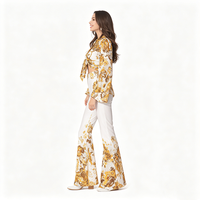 Costume rétro années 70/80, style disco, hippie, pour le Hogmanay, tenues assorties pour couple, polyester, adulte, unisexe