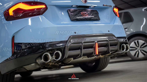 Upgraded ART Style Dry Carbon Fiber Rear <b>Diffuser</b> and <b>Led</b> Body Kit for BMW 2 Series 225i M240 G42 2022-2023 - Product Image 6